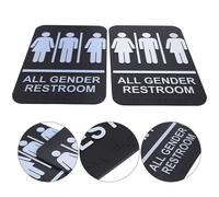 2 Pcs Cartelli Bagno Cartello Toilette Segnaletica Del Maschile Femminile