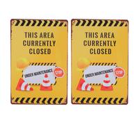 2 Pcs Cartello Allarme Segnaletica Del Bagno Segnali Di Sicurezza