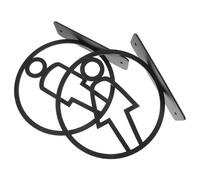 2 Pcs Cartello Per Wc Del Bagno Appeso Bifacciale Verticale Cartelli Uomo Donna