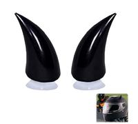 2 PCS Casco corna del Diavolo, Moto Motociclista Casco Accessori, Corni di Casco da Moto, per Casco in Gomma Universale con Ventosa Decorazione per Casco da Motociclista Accessori per Copricapo (Nero)