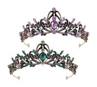 2 Pcs Cerchietto Strass Sposa Corona Del Ballo Di Fine Anno Banca Matrimonio