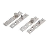 2 pcs cerniera rotante rotante a 360 gradi in acciaio inossidabile cerniera di rotazione della porta rotante 95 mm di lunghezza per porte rotanti. (Asse eccentrico)