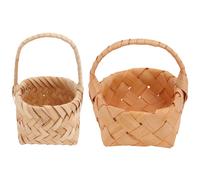 2 Pcs Cesta Piccola Oggetti Di Scena Decorativi Mini Cestini Per Fotografia