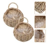 2 Pcs Cesta Porta Fiori Da Appendere Fioriera Parete Cesto Di Al Muro Cestino