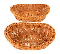 2 Pcs Cesta Porta Oggetti Cestino Decorativo Per Alimenti Portapane