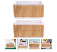 2 Pcs Cesti Portaoggetti Cesto Home Contenitore Multiuso Cestino Intrecciato