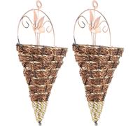 2 Pcs Cestino Da Appendere Vaso Parete Vimini Cestini Sospesi Di Fiori