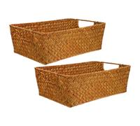 2 Pcs Cestino Porta Oggetti Cesta Portapane Cesto Di Frutta Vimini