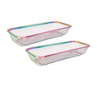 2 Pcs Cestino Portaoggetti Cesto Portautensili Contenitore Per Posate