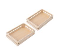 2 PCS Cesto in Legno Qieqile Vassoi Di Non Rifiniti Vassoio Finito