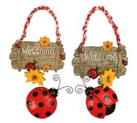 2 Pcs Charm Coccinella Decorazioni Per Appendere Le Porte Segni Della Porta