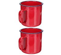 2 Pcs Cilindro Smaltato Viaggiare Tazza Smaltata Retrò Tazze Di Smalto