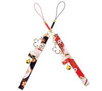 2 Pcs Ciondolo Per Cellulare Gatti Gatto Della Fortuna Fortunato Campanello