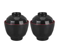2 Pcs Ciotola Di Miso Giapponese Zuppiera Con Coperchio Da Servizio Riso