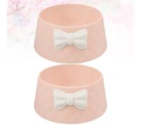 2 Pcs Ciotole Rialzate Per Gatti Nutrire Ciotola Di Plastica Cani Cuccioli Cibo