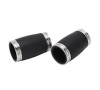 2 Pcs Clarinetto Torta di Sintonia Canna da 54 Mm Tubo di Pitch B Parte Piatta in Argento Nero con Peso Leggero, Dimensioni Compatte per Clarinetto, Metallo + Plastica, Grande