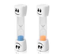 2 Pcs Clessidra a Sabbia,clessidra bambini,3 mins Clessidre Colorato Timer dell'orologio, Clessidra colorata per bambini e classe,Timer per Spazzolini da Cucina Time Management