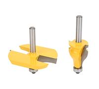 2 Pcs con 8 Mm Per Router Ghider Bit Yg6 Teste Di Taglieri In Lega Per Lavorazione Del Legno, Tavolo Rivestimento Per Scale Avanzato 45 Corpo In Acciaio Carbone