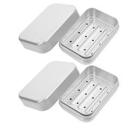 2 Pcs Contenitore A Doppio Strato Portasapone Da Viaggio Custodia Barre