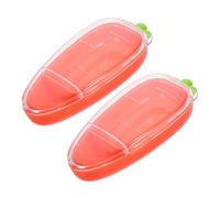 2 Pcs Contenitore Per Frutta Verdura Doppio Scomparto Alimenti Riutilizzabile