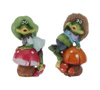 2 pcs coppia di resina ornament funghi figurine per ornamenti da tavolo