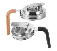 2 Pcs Copri Barattoli Tappi Di Bottiglia Coperchio in Acciaio Inossidabile