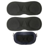 2 PCS Copriobiettivo Protettivo Lente VR Cuffia, Accessori compatibile con Pico 4, Meta Quest 3, Quest 2, Oculus Rift S e Valve Index, Nero, Schiuma di Qualità Premium, Vestibilità Perfetta