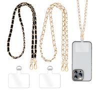 2 PCS Cordino per Cellulare Universale, Cordino Catena per Cellulare da Collo, Regolabile Cinturino da Collo Polso, Rimovibile Catena Laccio per Cellulare Compatibile con Smartphone dei Casi