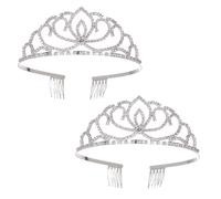 2 Pcs Coroncina Compleanno Cerchietto Sposa Matrimonio Corona Per Bambini