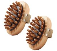 2 pcs corpo massaggio a pennello meridiano, strumenti di massaggio in legno portatile con cinturino, massaggiatore del corpo di Gua sha per rimozione della cellulite, modellatura, sollievo dal dolo