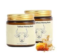 2 PCS Crema Viso Sego di Beef Tallow 120g, Balsamo Idratante al Miele e Sego Bovino, Moisturizer Idratante Intensa per Pelli Secche e Sensibili, Ripara la Barriera Cutanea