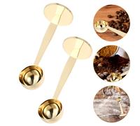 2 Pcs Cucchiai Acciaio Inox Cucchiaino Per Misura Caffè Strumento Il