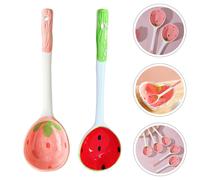 2 Pcs Cucchiaio Da Dessert Posate in Ceramica Degustazione