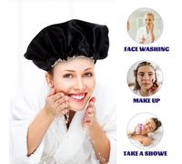 2 Pcs Cuffia Capelli Notte Di Seta Per Dormire Donne Capo Doccia