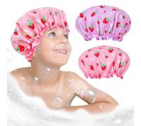 2 Pcs Cuffia da Doccia Bambini Fascia Elastica Doppio Strato Impermeabile Cuffia Da Doccia Delle Signore Cappa Da Bagno Delle Signore Cappa Doccia Con Bordo Increspato Coprire Le Orecchie Per