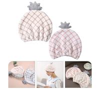 2 Pcs Cuffia Per Asciugare Capelli Asciugamano Secco Veloce Assorbenti