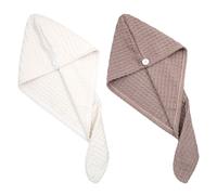 2 Pcs Cuffia Per Asciugare Capelli Cappello Asciugatura Più Eliminati
