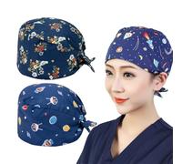 2 PCS Cuffie Sala Operatoria, Cuffia Chirurgica Per Donna e Uomo Unisex, Cappuccio Chirurgico con Fascia Regolabile, Cuffiette Chirurgiche Cotone, Cappello Sanitario, Cuffietta Chirurgica