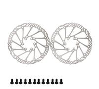 2 Pcs Cycling Disc Brake Rotors | Lightweight Steel for Mountain/Road Bicycles | Fast Heat Dissipation & High Hardness | 12 Screws Included (180mm)