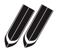 2 Pcs Decalcomanie Auto Decorazioni Per Esterne Strisce Da Corsa