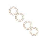 2 Pcs Decalcomanie Con Numeri Romani Orologio Specchio Da Parete Senza Cornice