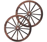 2 Pcs Decorazione Interna Della Ruota Legno Carretto Vintage Da Appendere