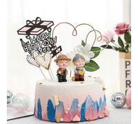 2 Pcs Decorazioni Per Cake Topper Ornamento Della Torta Di Compleanno
