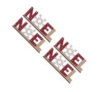 2 Pcs Decorazioni Rustiche Per Cartelli Da Tavolo Ornamenti in Legno