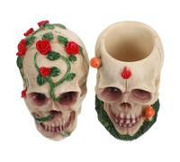 2 Pcs Design Unico Del Teschio Decorazioni Per La Casa Horror Statua Decorativa