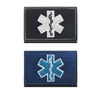 2 Pcs di EMT Croce Toppe Ricamate Croce Medica Paramedico di Emergenza Logo - per la Borsa di Pronto Soccorso, EMT, EMS, Trauma, Medico, Paramedico, Kit di Prima Risposta