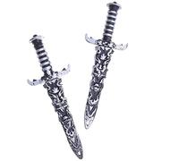 2 pcs di spade di plastica di Halloween giocattolo Halloween Cos giocattolo di plastica spada pirata oggetti di scena pirata taglierina giocattolo per forniture cosplay pirata bomboniere di Halloween