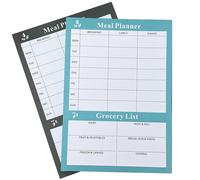 2 Pcs Diario Alimentare Planner Notebook Calendario Pianificazione Dei Pasti