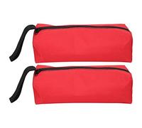 2 pcs dimensioni portatili portatile borse di stoccaggio strumenti per la riparazione di strumenti con braccialetto (Rosso)
