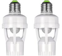 2 PCS E27 Lamp Holder Adapter LED Light Bulb Socket Converter With PIR Motion Sensor AC100-240V Human Presence Detector Nice processing